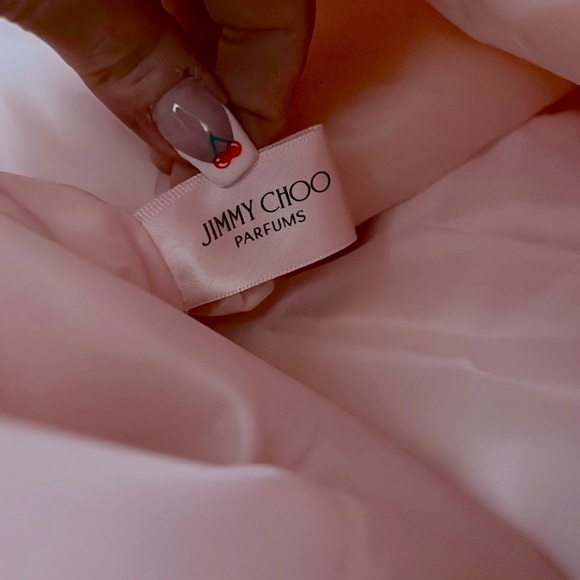 NWOT Jimmy Choo Parfums Pale Pink Tote Gold Metallic Detail Shoulder Bag Purse - Picture 12 of 14